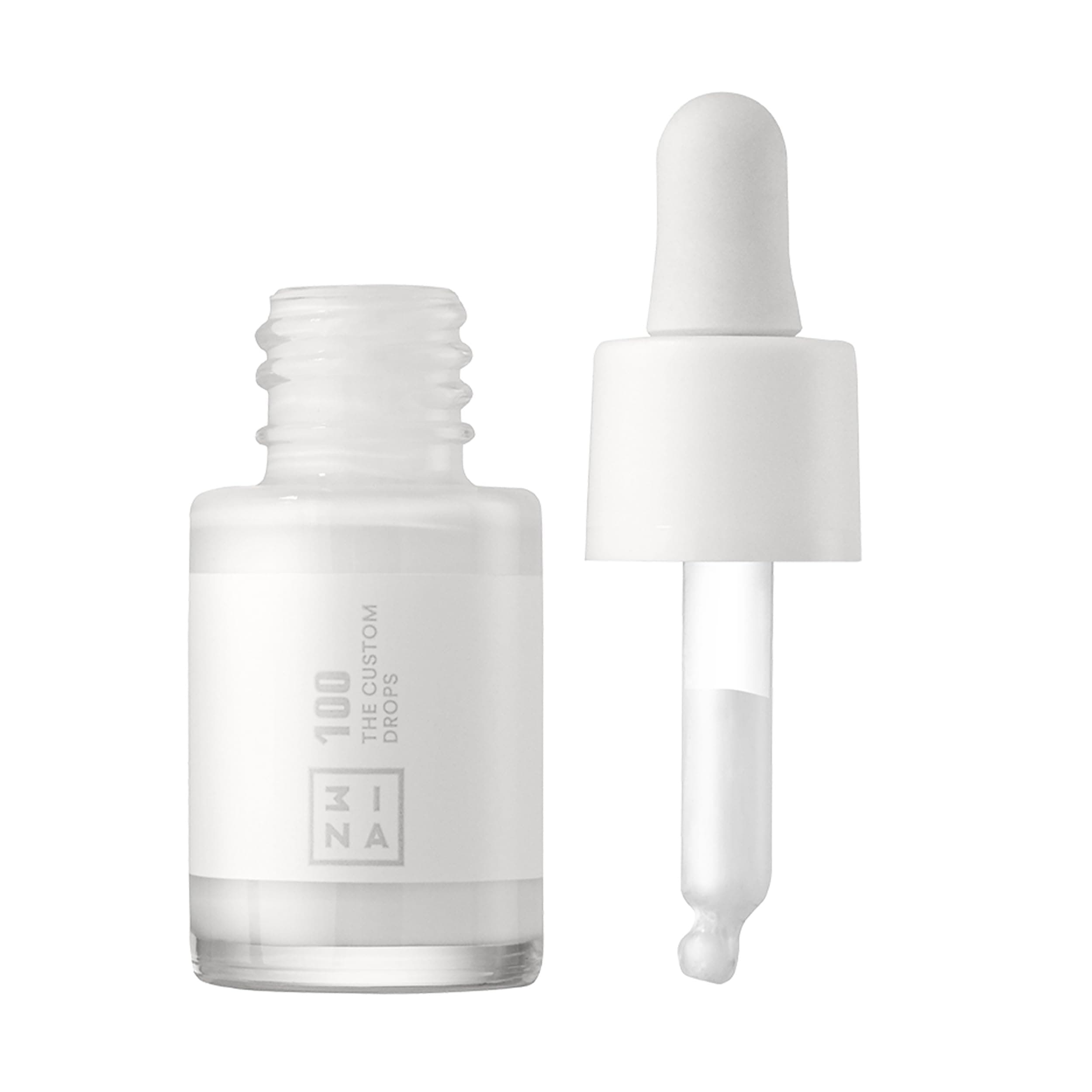 MAKEUP - The Custom Drops 100 - White Foundation Drops Mixer to match Make-up Skin Tone - Long-lasting Formula - Mattifying Effect - Oil-free - Matte finish - Vegan - Cruelty Free