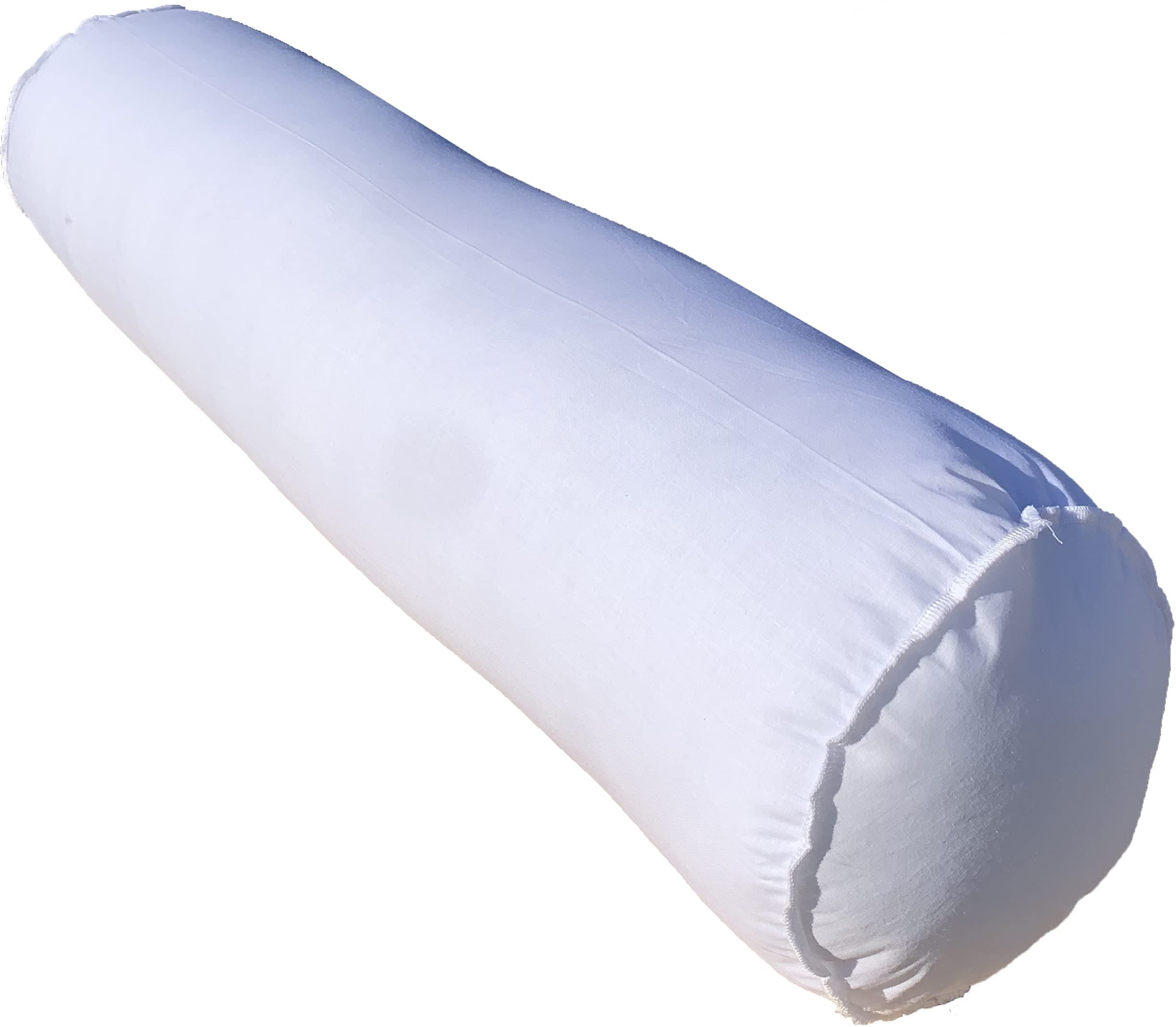 Pillowflex Bolster Pillow (10x72) - White Round Soft Roll Pillow with Plush Polyester Filling, Comes in a Poly-Cotton Shell, Odorless, Lint, and Dust-Free, No Lumps Stuffing for Pillows