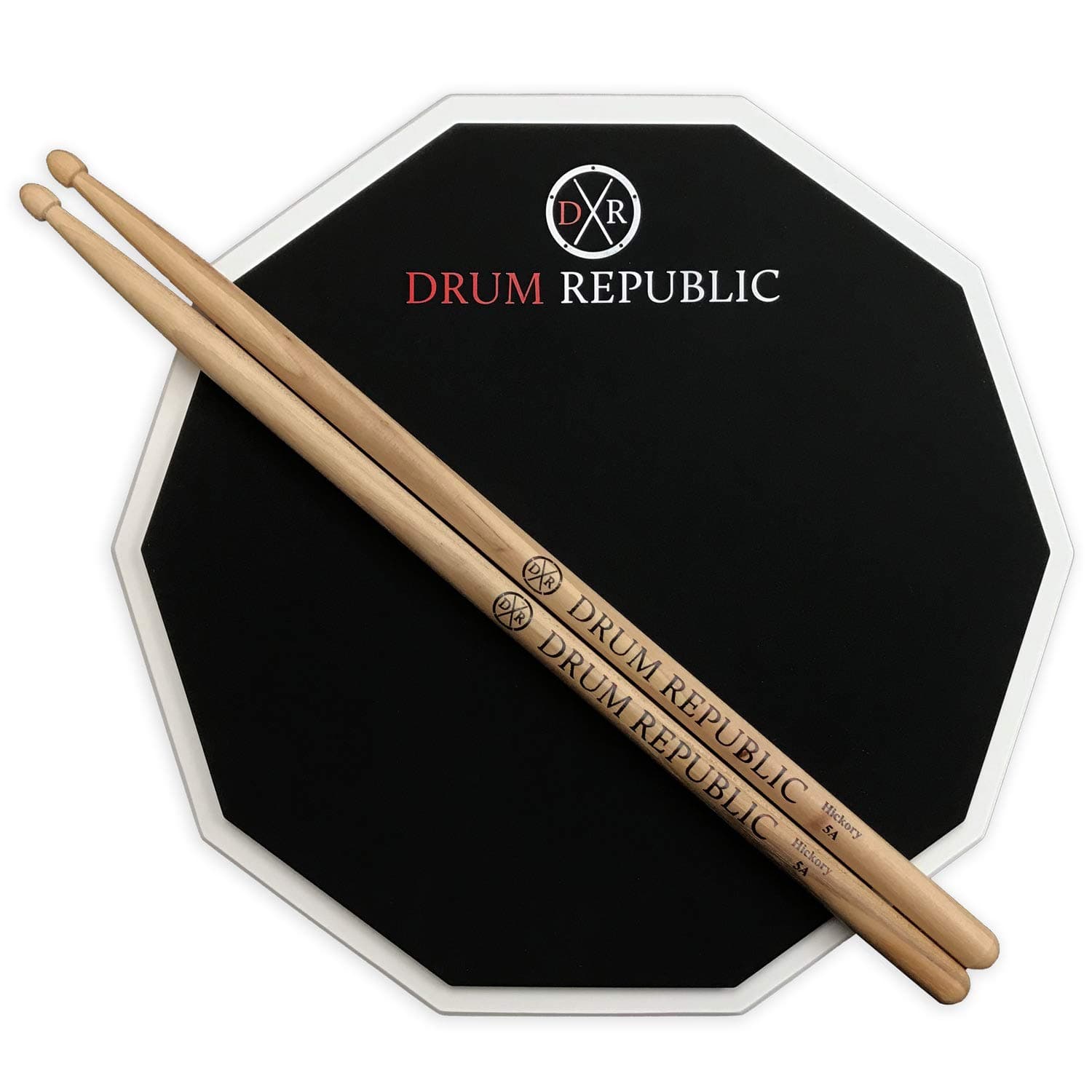 Drum Pad And Sticks Practice Pad By Drum Republic. Premium 12 Inch Pad For Adults And Pair Of 5A Drumsticks. Snare Drum Practice Kit For Beginners And Pro Drummers. 12 In Single Sided Pad