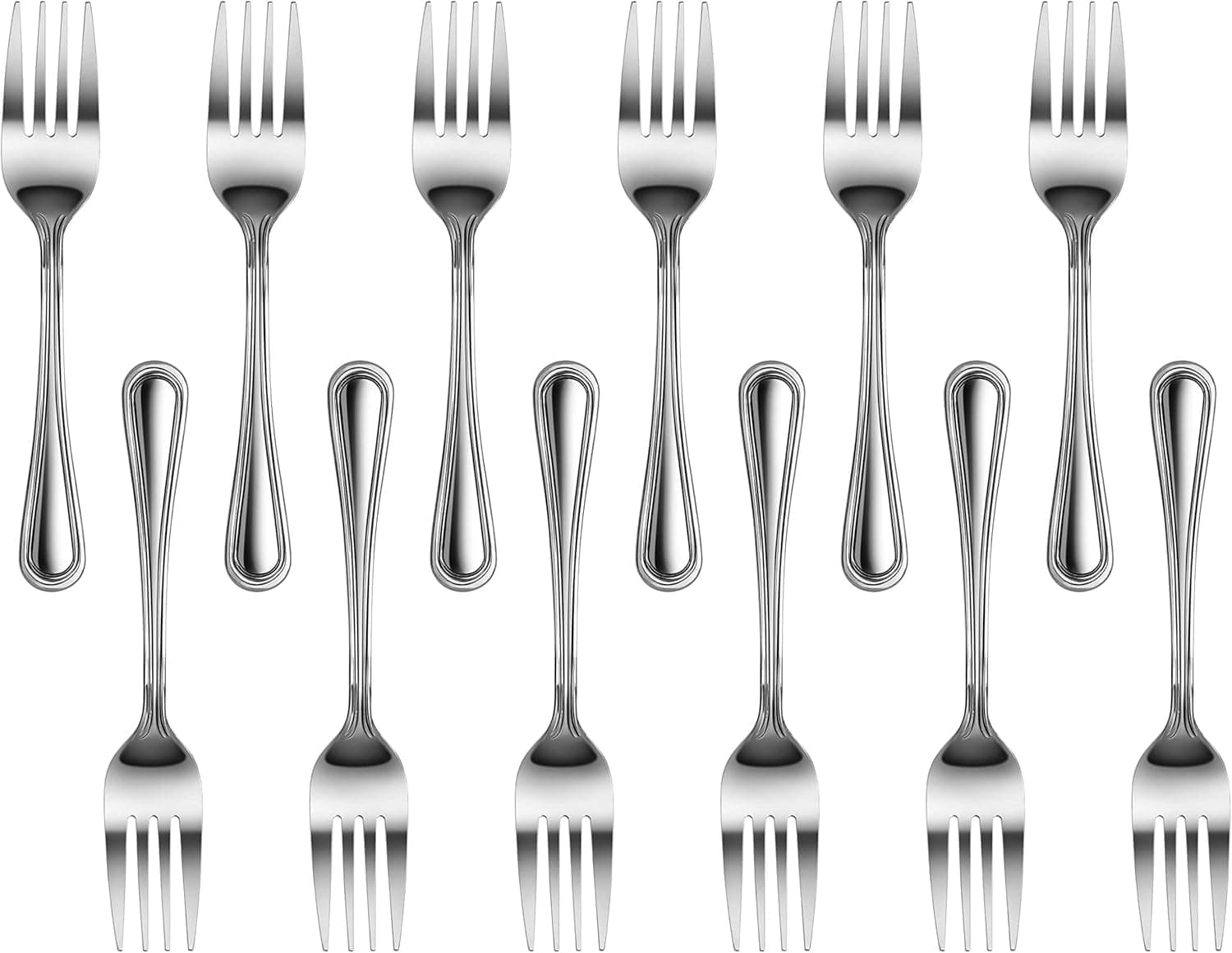 New Star Foodservice 58062 Slimline Pattern, 18/0 Stainless Steel, Salad Fork, 6.25-Inch, Set of 12