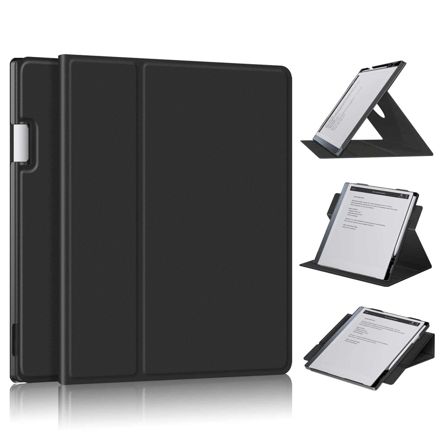 Case for Remarkable 2 Paper Tablet with Pen Holder for Remarkable2 10.3" 2020 Release, Hard Back Shell Protective Book Folio Cover,Black