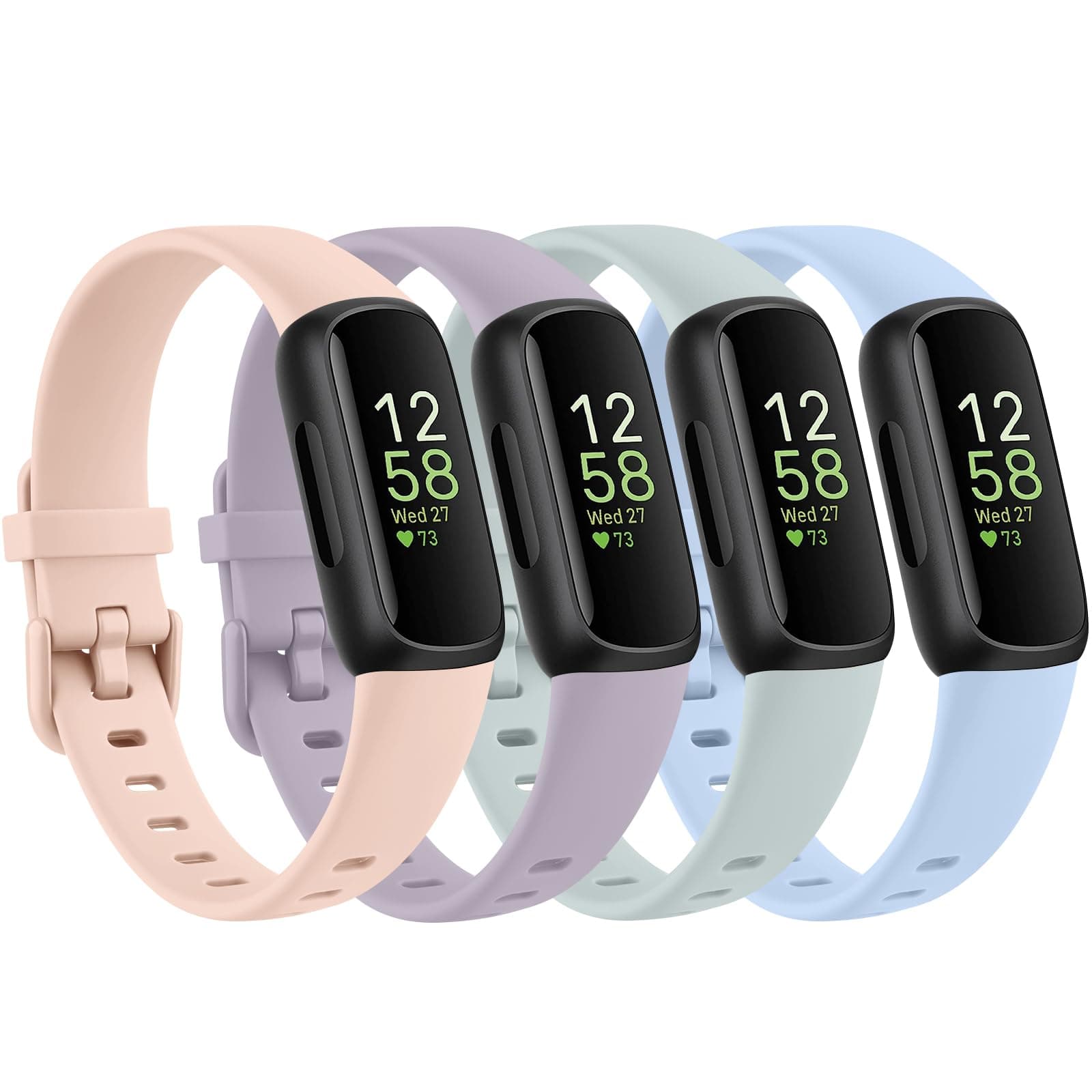 Meliya4 Pack Straps for Fitbit Inspire 3 Strap for Women Men, Adjustable Sport Strap Soft Replacement Wristbands Compatible with Fitbit Inspire 3 Fitness Tracker