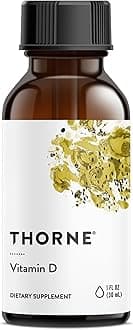 THORNE - Vitamin D Liquid - Vitamin D Supplement - Supports Healthy Bones and Muscles, Cardiovascular Health & Immune Function* - 1 Fl Oz (30 ml) - 600 Servings