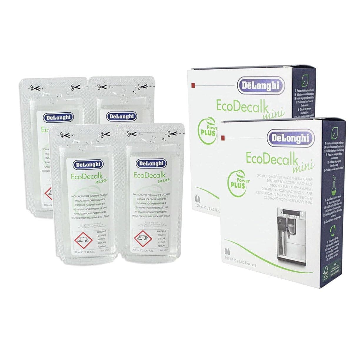 Delonghi EcoDecalk Mini 2 x 100ml Descaler (Pack of 2)