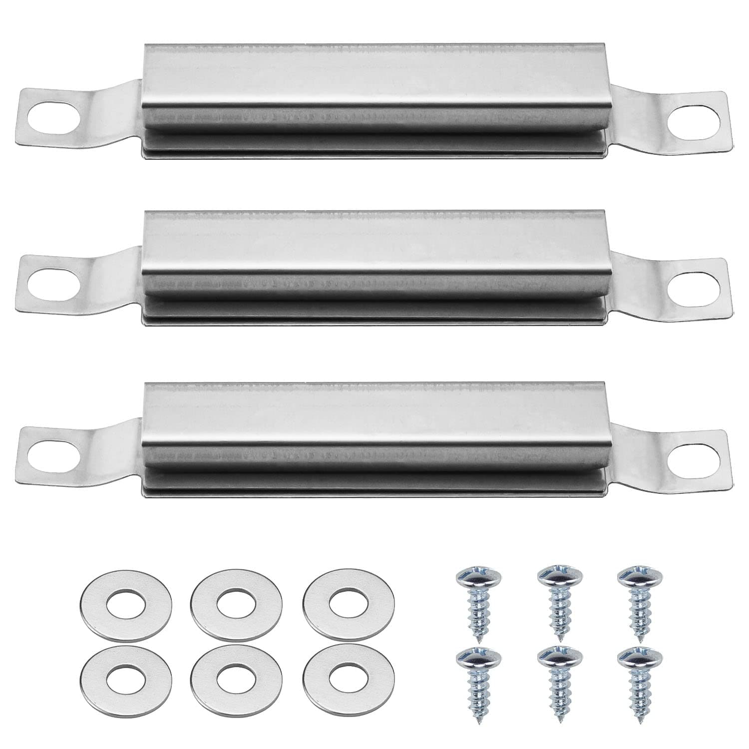 3 Sets Crossover Tubes, Adjustable BBQ Parts Crossover, Stainless Steel Pipe Burner Tube Replacement Parts for Charbroil Performance 463673517 and Other Model Grills