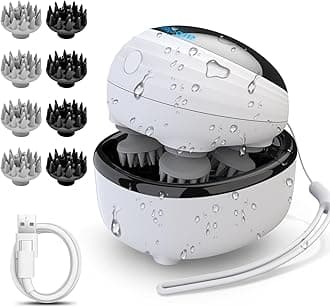 arboleaf Scalp Massager Electric, Portable Head Massager Scalp Stress Relax, Waterproof Rechargeable 6 in 1 Hair Massage, Ideal for Relaxation and Wellness,