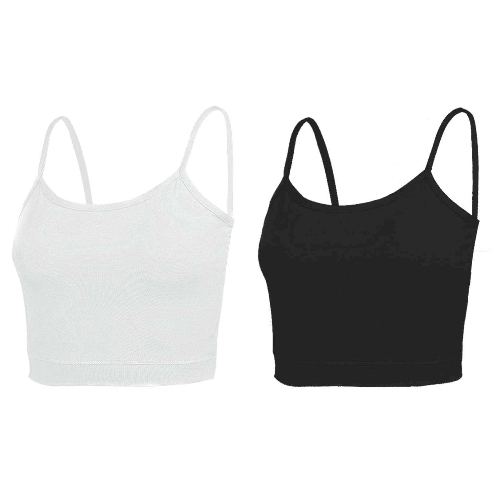 NEWITIN 4 Pack Spaghetti Strap Camisole Top Adjustable Strap Tank Top for Women Girls