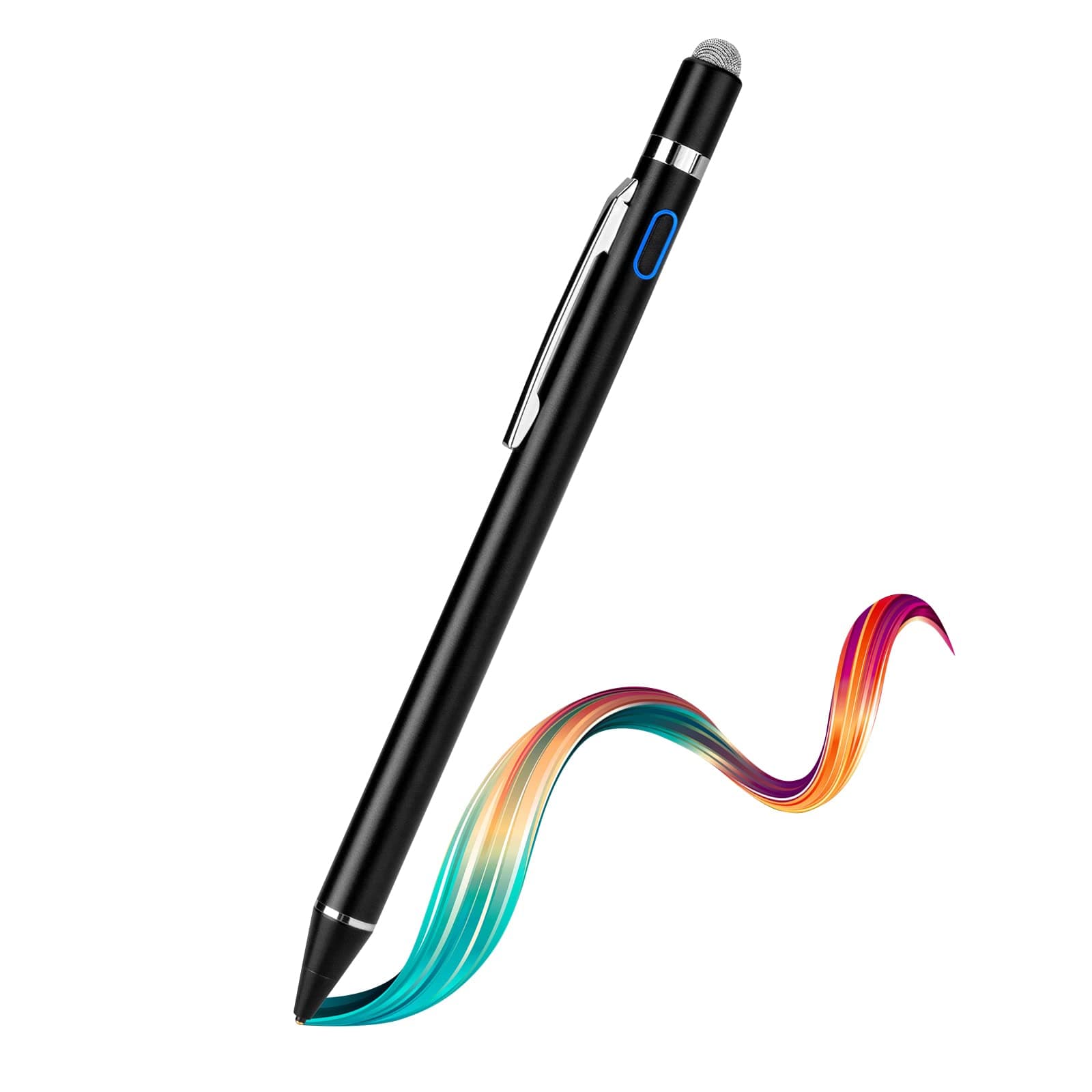 Stylus Pen for Samsung Galaxy Tab A9 A8 A7 - High-Precision Fine Tip Digital Pencil with Magnetic Fabric Cap 2 in 1 Sensitive,Good for Writing,Pencil for Samsung Galaxy Tab A9 A8 A7,Black