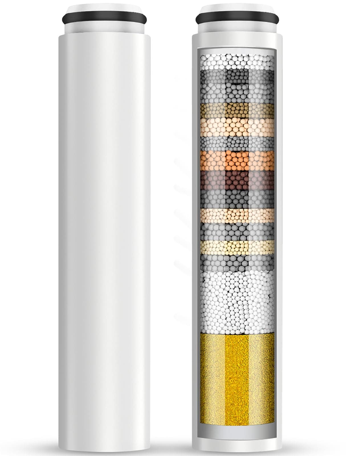 2 Pack Replacement Filters for Handheld Shower Head - Water Softener Filters Beads for Hard Water - Remove Chlorine - Reduces Dry Itchy Skin (CF1101)