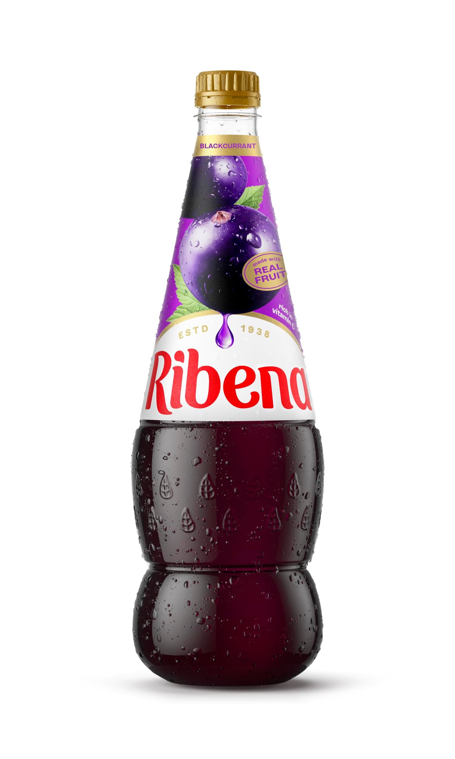 Ribena Blackcurrant Squash 1.5L – Real British Blackcurrants | Rich in Vitamin C | No Artificial Colours or Flavours | 100% Recycled Plastic Bottle