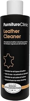 Furniture Clinic Leather Cleaner | Non-Toxic | Removes Dirt & Grime | All-Purpose Cleaning Solution for Couches, Car Seats, Purses, Shoes & Saddles | Restores All Leather Types | 8.5oz / 250ml