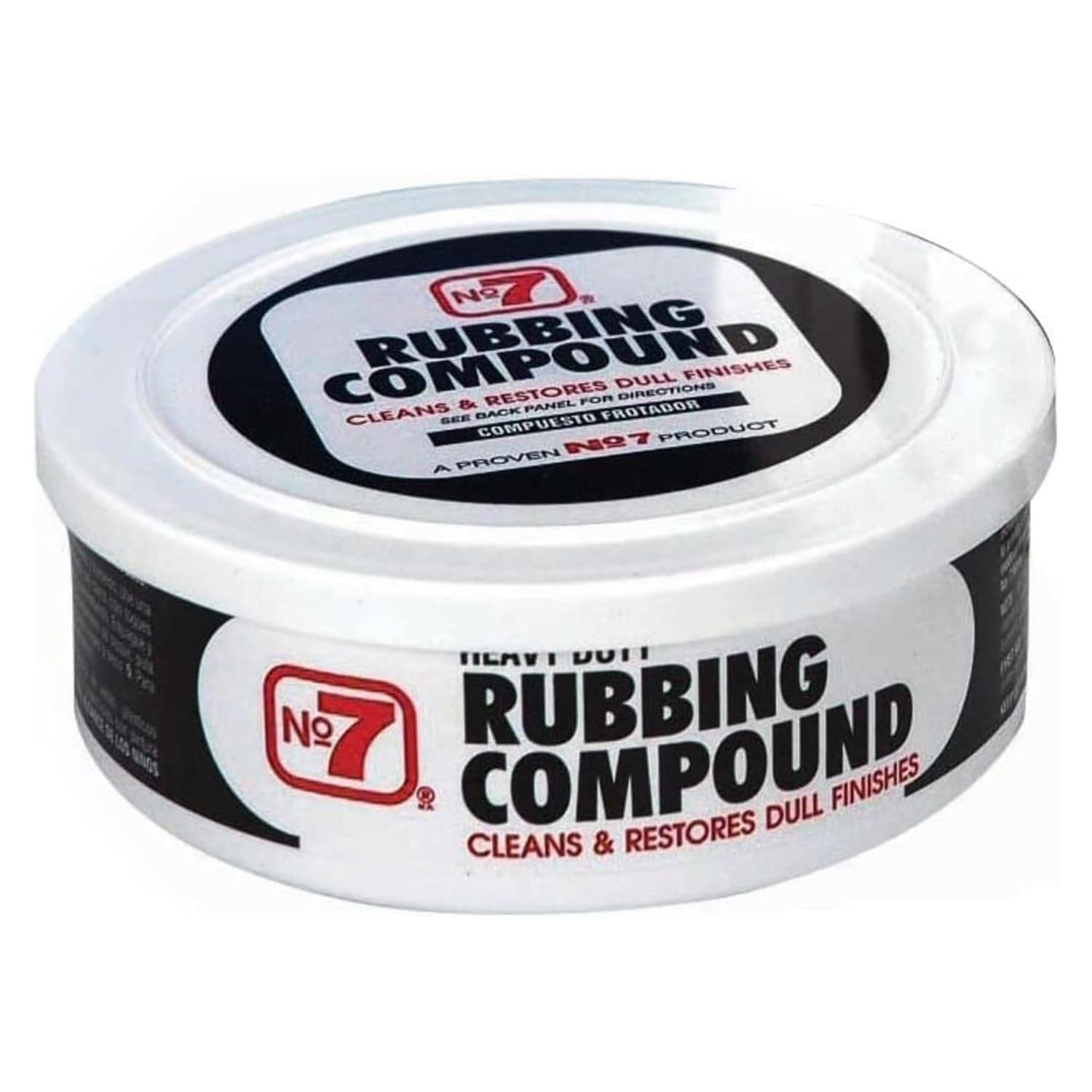 No.7 Heavy Duty Rubbing Compound - 10 Fl Oz - Cleans and Restores - Removes Deep Scratches and Stains - Restores Shine to Dull Finishes, Plastic