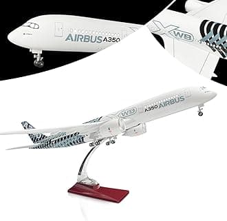 Large Model Airplane 1:142 Airbus 350 Model Jet Plane Model for Adults with LED Light Gift for Business/Birthday/Christmas