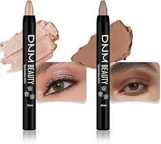 2Pcs Cream Eye Shadow Brightener Sticks Set for Eyes, Caramel Matte Pencil Eye shadow Applicator Stick Pen Palette Makeup Waterproof sombras en crema para ojos 25 + 29