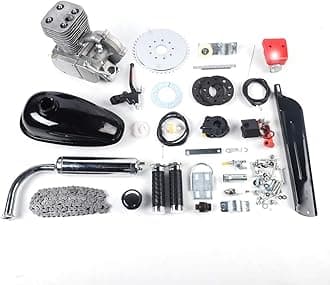 Gdrasuya10 100CC Bicycle Engine Kit, 2-Stroke Gas Motorized Bike Motor Set, Full Set Petrol Gas Motor Engine Kit, Gas Motorized Bike Petrol Gas Engine Kit for Most 26" /28" Bikes