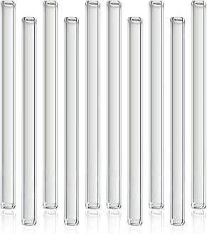 10 Inches Long 10 Pieces Glass Borosilicate Blowing Tubes 12 mm OD 2mm Thick Wall Tubing Clear Tubes