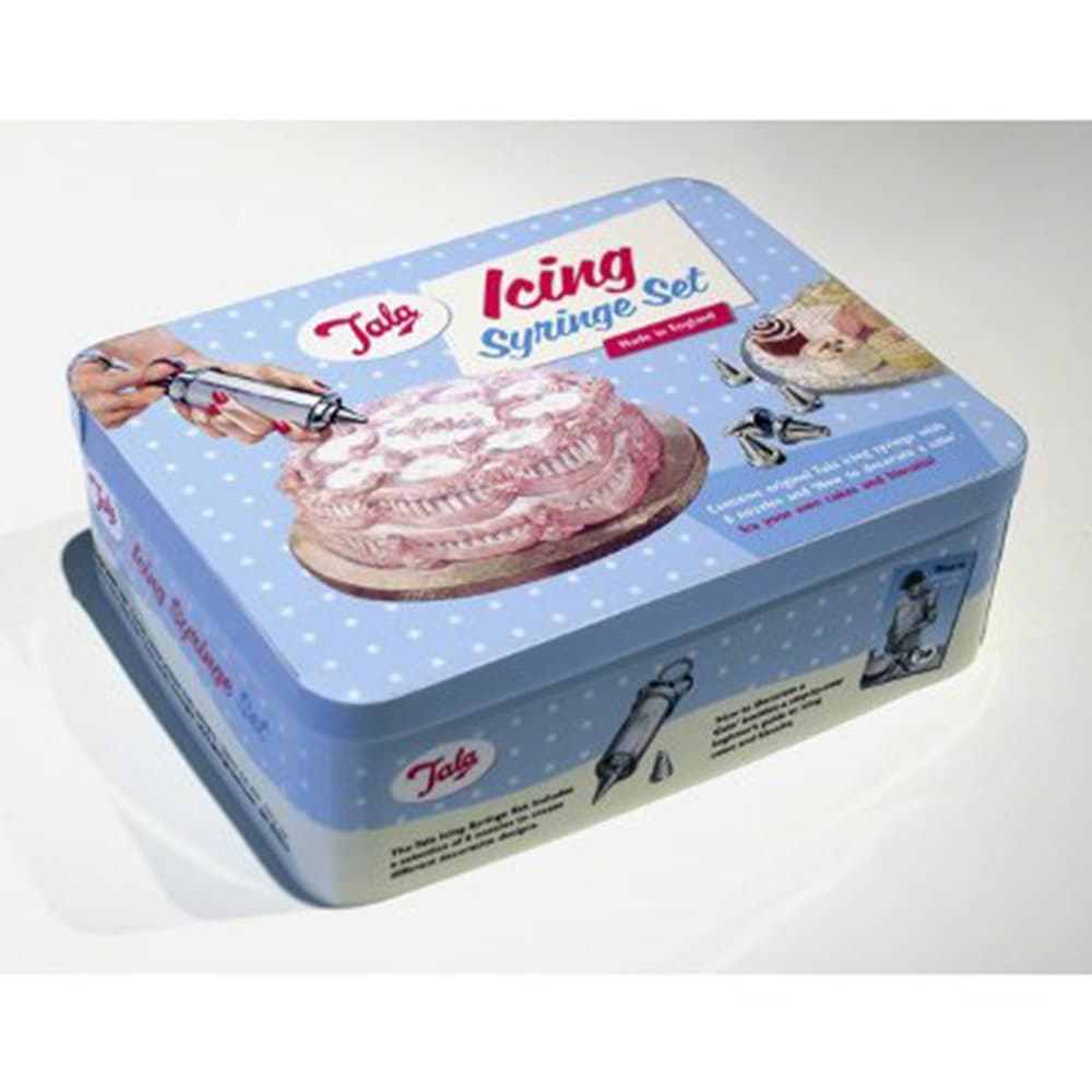 Tala Icing Syringe Set in A Tin, with Six Nozzles and Icing Booklet