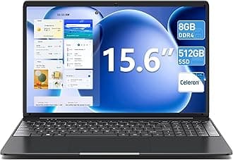 SGIN Laptops Windows 11, 15.6 Inch Laptop Computer 8GB DDR3 512GB SSD with I3 Processor, Webcam, HDMI, USB3.0, 7000mAh Battery, BT4.2, USB 3.2 * 3, WiFi, Type-C(Black)