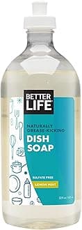 Dish Soap - Liquid Dishwashing Soap with Vitamin E and Aloe for Home & Kitchen Sink - No Gloves Required Kitchen Soap for Sensitive Skin - 22oz Lemon Mint