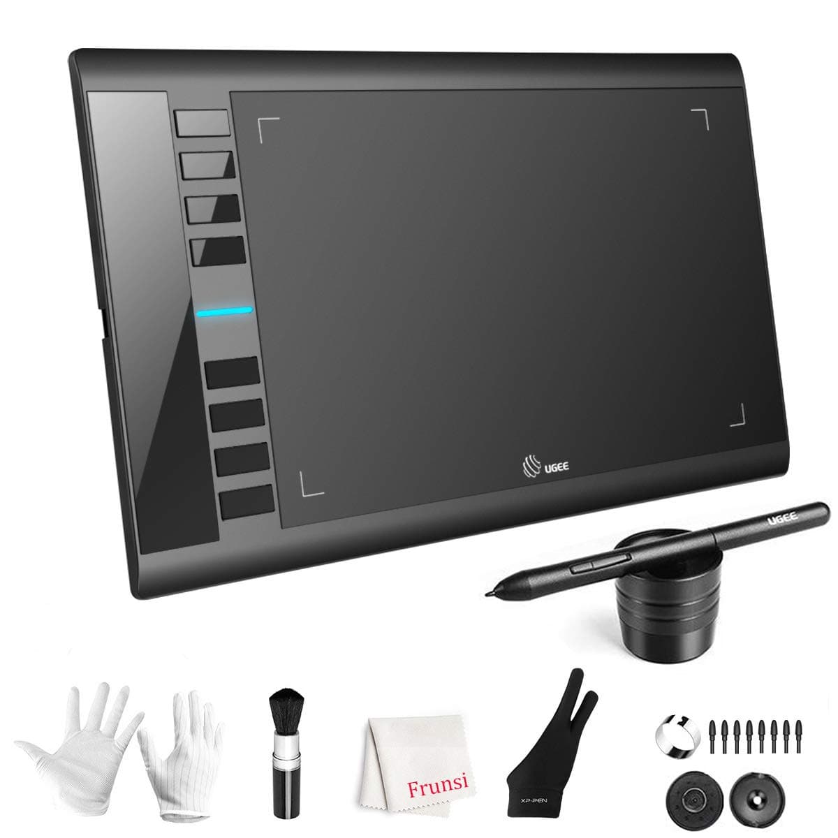Graphics Drawing Tablet M708 10 X 6 Inch Large Active Area Drawing Tablet With 8 Hot Keys, 8192 Levels Pen, M708 Graphic Tablets For Paint, Digital Art Creation Sketch …, Black