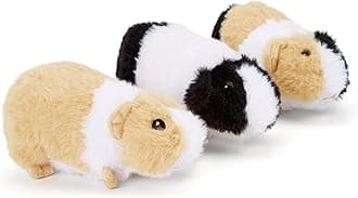 Zappi Co 100% Recycled Guinea Pig Plush Set of 3- Mulitpack (15cm Each) Soft Cuddly Eco Friendly Collection for Newborn
