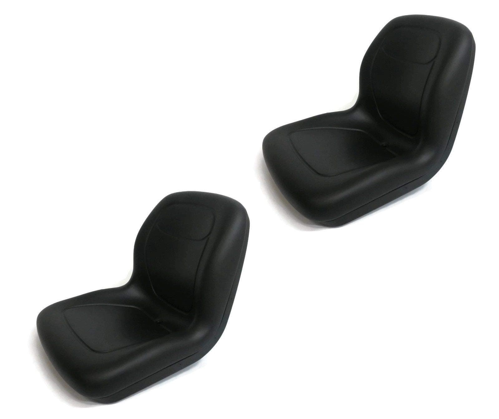 MILSCO Two Black High Back Seats for John Deere Gator, Snapper, Toro, Club Car