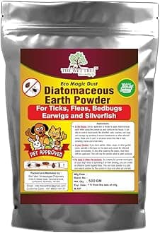 Diatomaceous Earth Powder | 100% Organic Pest Control for Home Garden | Bed Bugs, Cockroach Killer & Ant Repellent for Home | Flea Control for Dogs & Other Pet Animals (500)