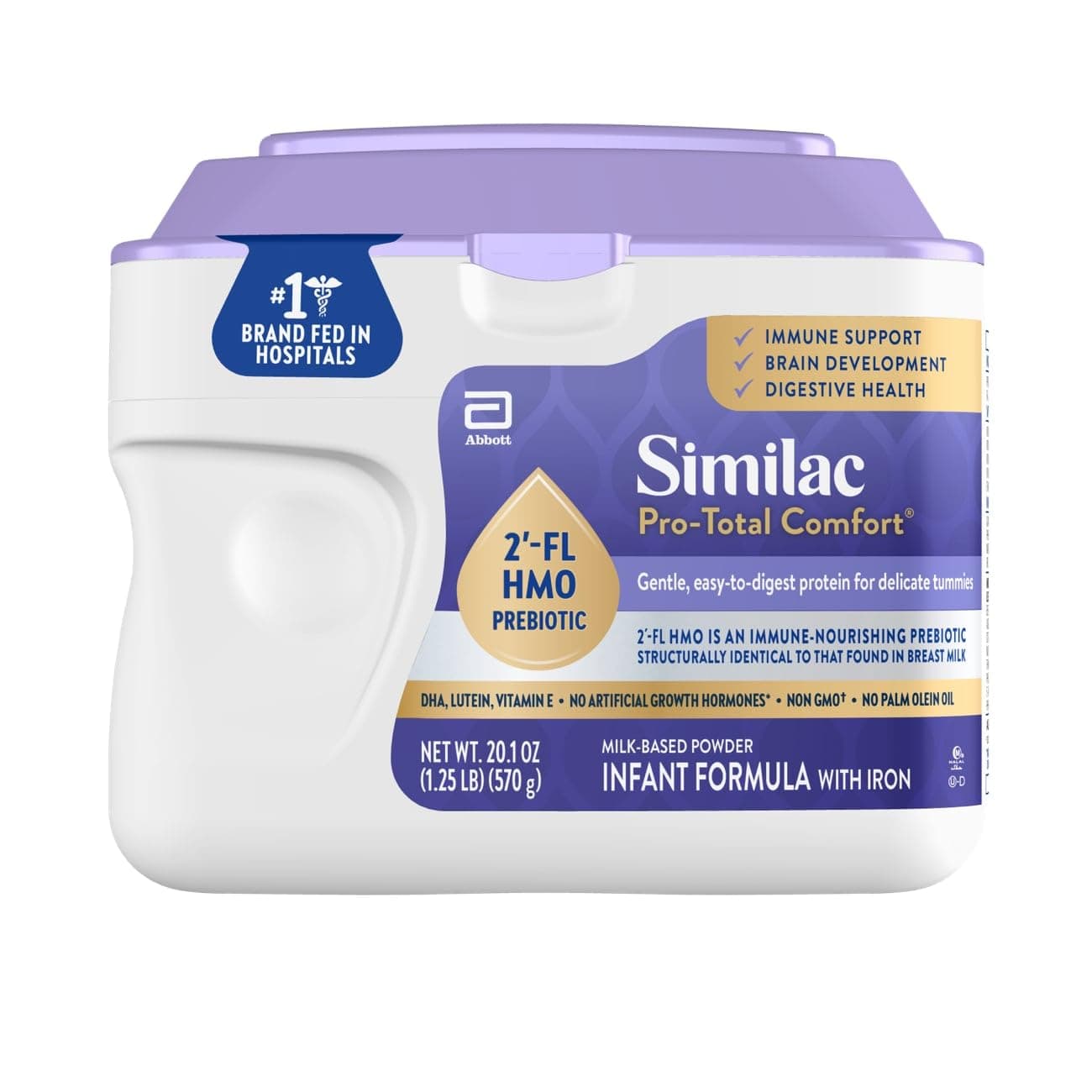 Pro-Total Comfort Infant Formula With Iron, Gentle, Easy-to-Digest Formula, Has 2'-FL HMO for Immune Support, Non-GMO, Baby Formula Powder, 20.1-oz Tub