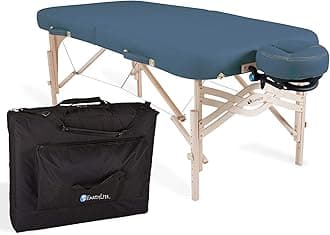 EARTHLITE Premium Portable Massage Table Package SPIRIT - Spa-Level Comfort, Deluxe Cushioning incl. Flex-Rest Face Cradle & Strata Face Pillow, Carry Case (30/32” x 73”) - Made in USA