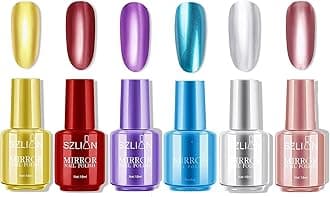 Matte Metallic Nail Polish Nail Shine DIY Varnish Manicure Tool, Unpeelable Drawable 18ml (6 Color Set)