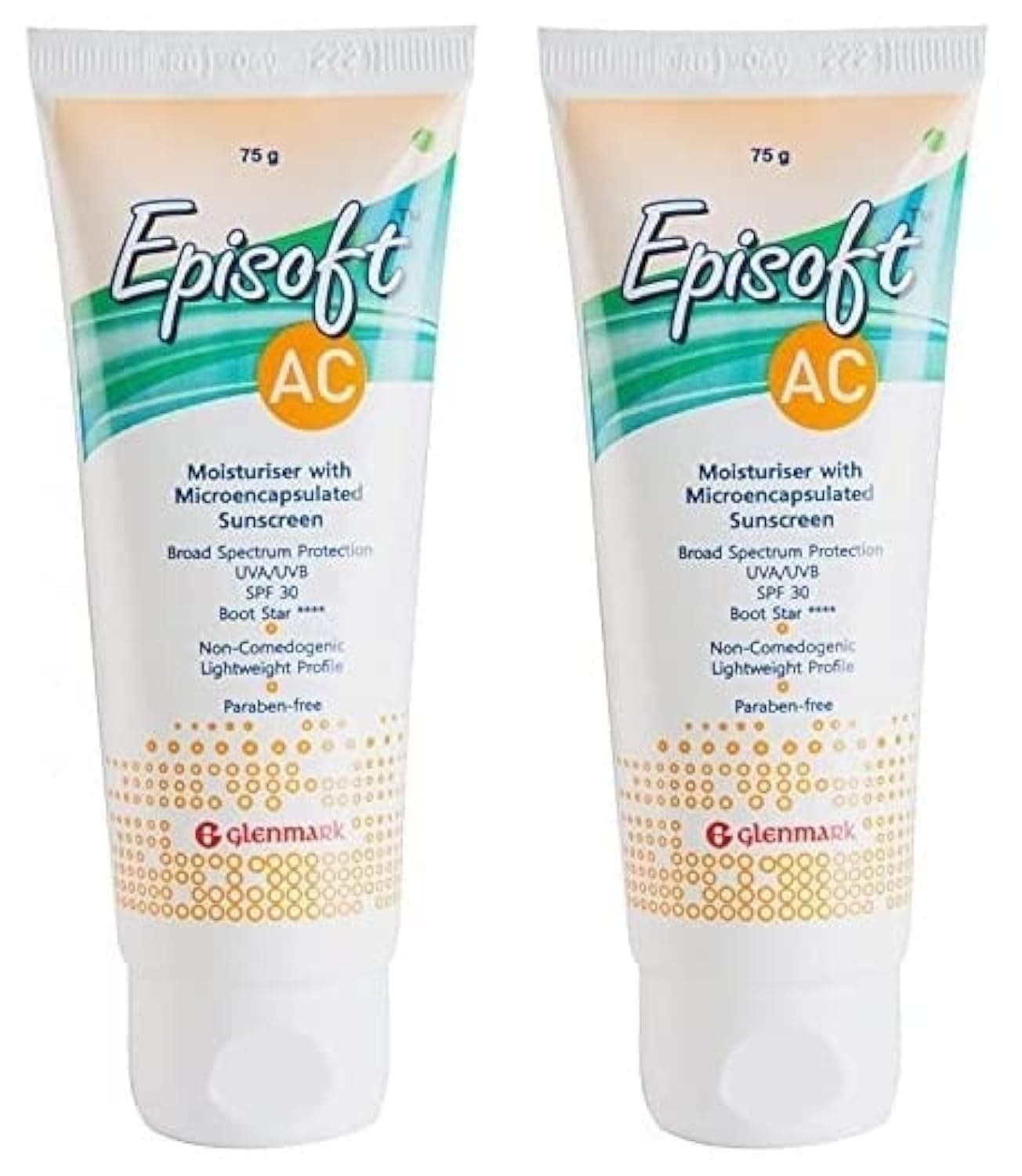 Ac Lightweight Moisturizer With Microencapsulated Sunscreen|Acne Safe|All Skin Types|Paraben & Fragrance Free|Dermatologist Prescribed|Suitable For Men & Women|75Gm (Pack Of 2, 30 SPF)