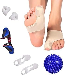 Bunion Corrector Splint Cushions Orthopedic Toe Separator Support Splint Turf Brace Spacer Straightener Protector Socks Hammertoe Relief Pain Treatment Elastic Cushion Hammer Toe Aid Alignment Insole