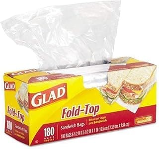 Glad Sandwich Bags, Fold Top 180 bags