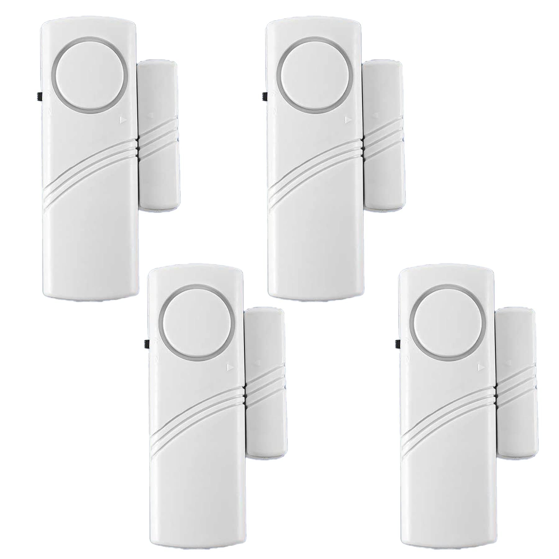 4 Pack Home Security Door & Window Alarms for Kids Safety - DIY Protection Burglar Bell Alarm for Home & Office