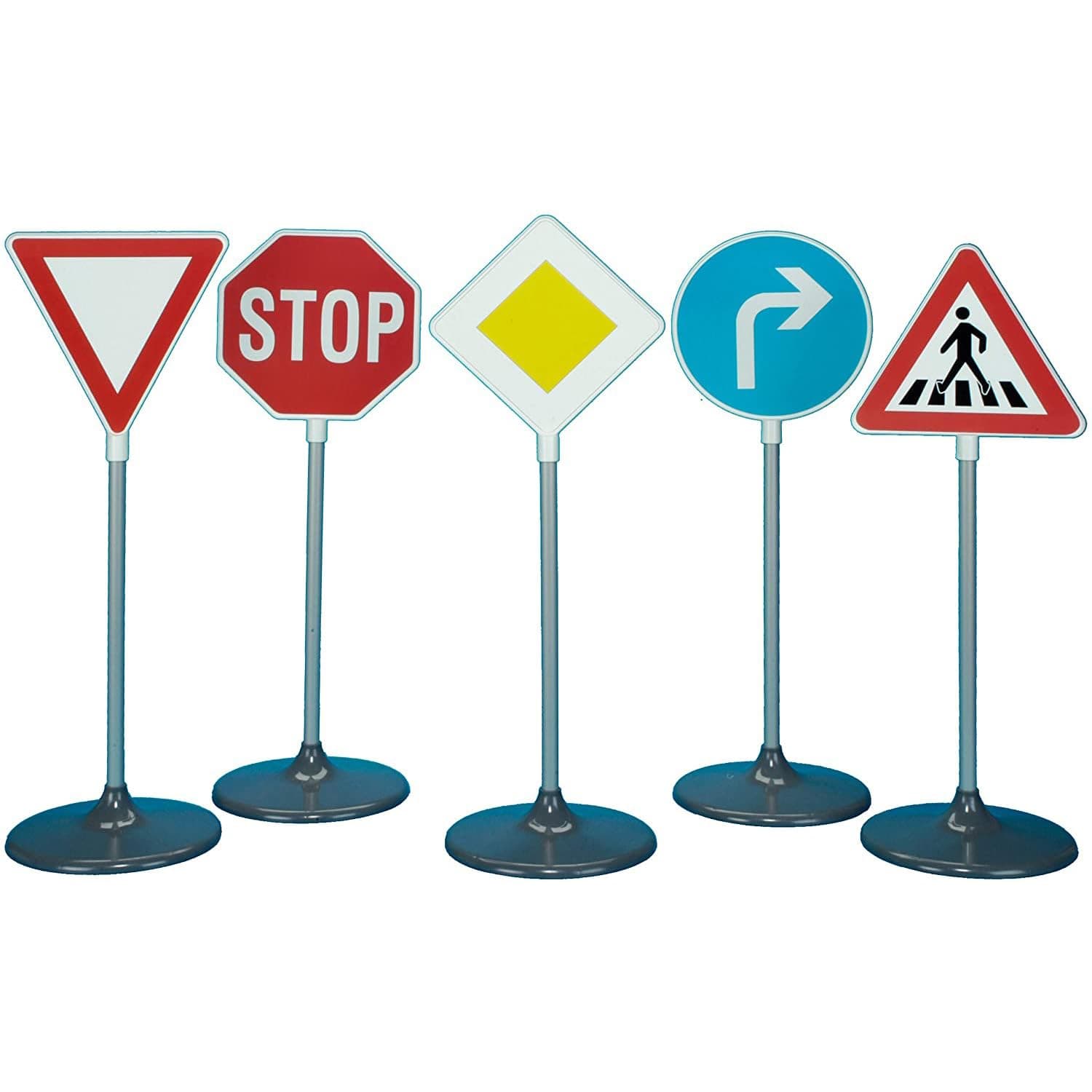 Theo Klein 2980 - Traffic Signs with 5 Different Pieces, Toy,Multicolored