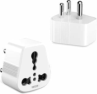 Vimal Digic 6 Amp to 16 Amp Universal 3 Pin Conversion Plug | White | Pack of 2