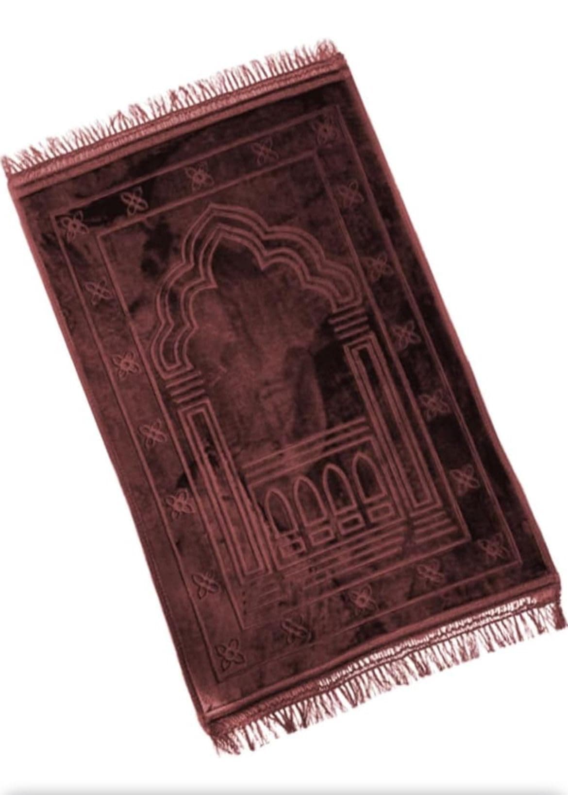 Extra Thick Prayer Mat - Luxury Soft Padded Musallah NON-SLIP Muslim Islamic Prayer Mat Musalah Namaz Rug, Ramadan Gifts (120cm x 80cm) (Brown)