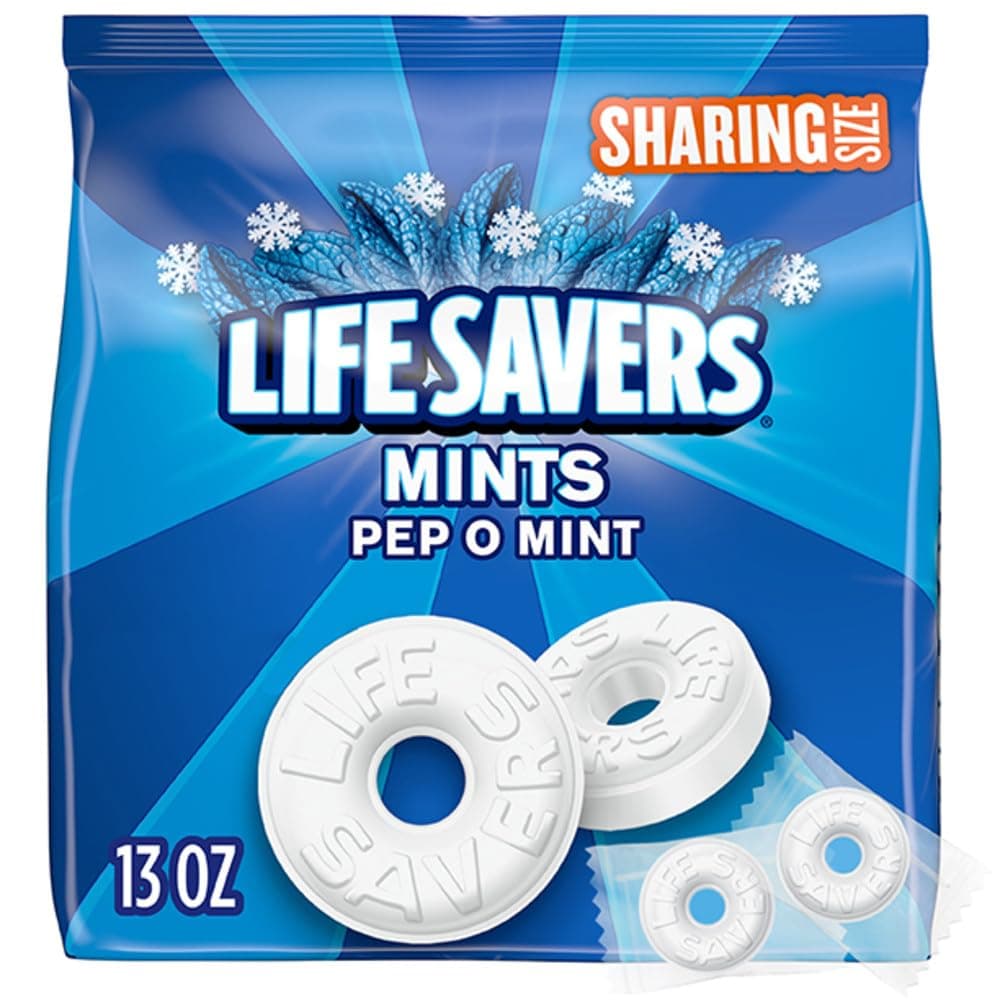 Pep-O-Mint Breath Mints Hard Candy, Sharing Size, 13 oz Bag