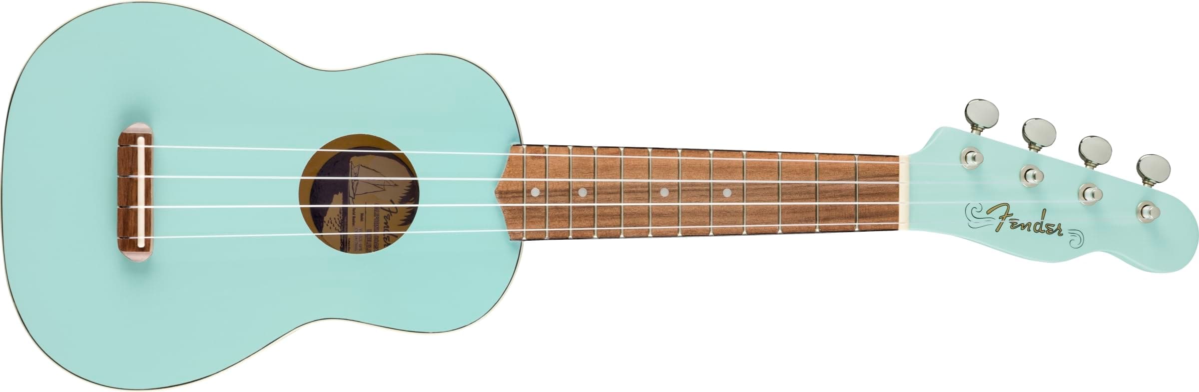 Venice Soprano Ukulele, Walnut Fingerboard, Daphne Blue, Comes with Free Virtual Lessons