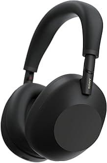 SonyWH-1000XM6 Flagship Noise Cancelling Over-Ear Wireless Bluetooth Headphones, Signature Hi-Res Sound, Ultimate Comfort, Foldable Design, Durable Case, 30 HR Battery, iOS & Android - Black