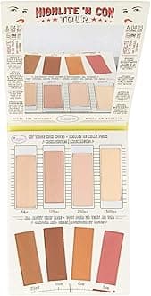 Highlighting & Makeup Conceal Powders 'N Contour Palette, Highlighters Shimmer, Matte, Bronzer, Blushes, Multicolor, 0.8 ounces