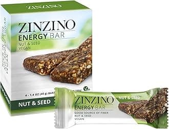 Energy Bars, Nut and Seed - Fiber Vegan Snack, No Added Sugar, GMO-Free, Healthy Snack for Adults, Great Taste - 4-Pack, High