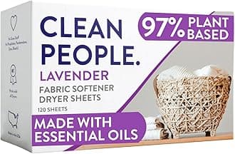 Fabric Softener Sheets - Dryer Sheets - Softens & Removes Static - Vegan Laundry Softener With Essential Oils - Lavender, 120 Pack