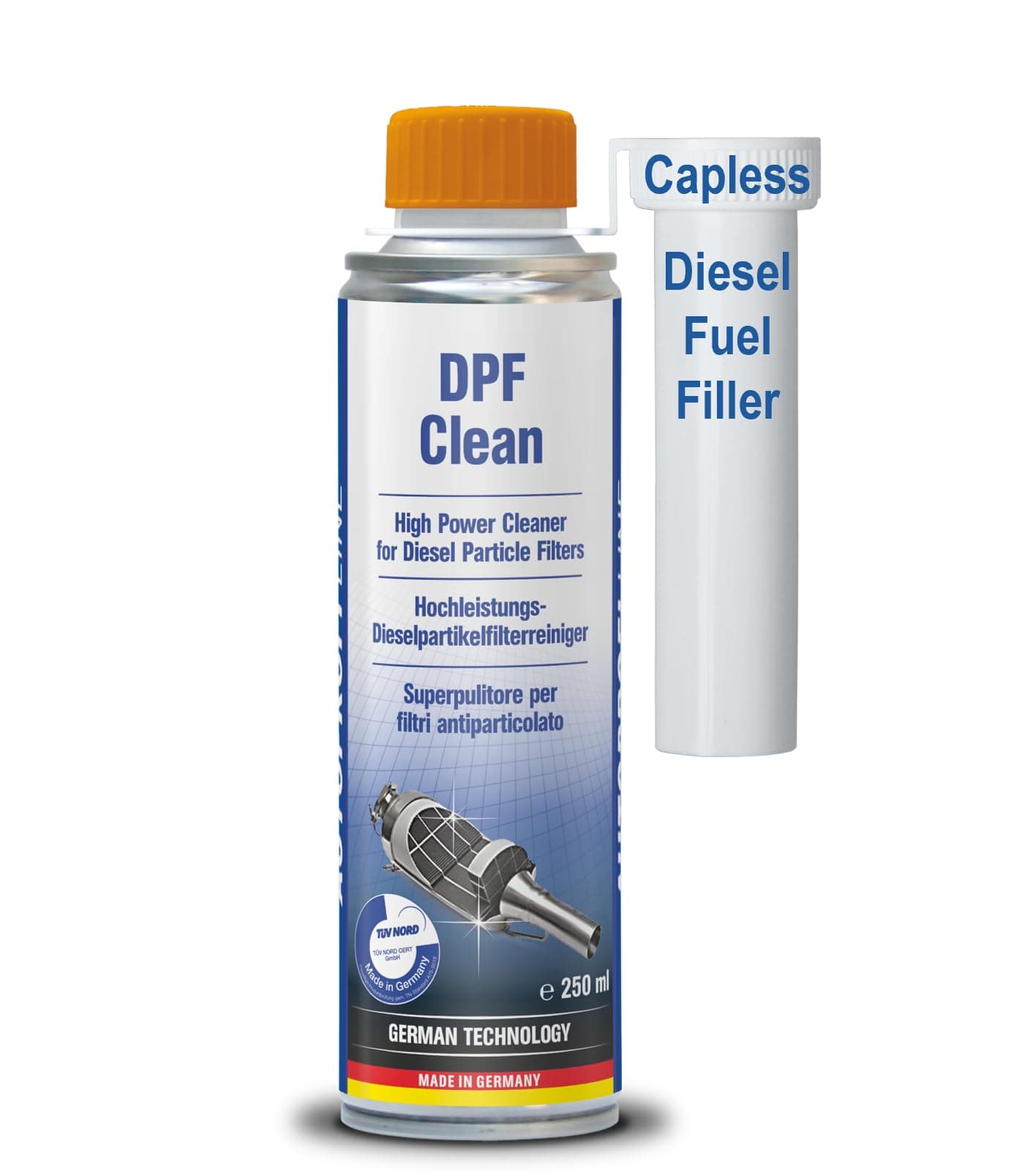 DPF Cleaner (for Diesel Particulate Filters) Made in Germany for Preventive Maintenance of diesel exhaust and emissions systems