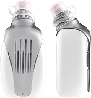 TRIWONDER Running Water Bottle Leakproof Small Hydration Flask for Sports Hiking Cycling, Fits Vest Pack Belt (250ml - 1 Pcs with Clip, Lid)