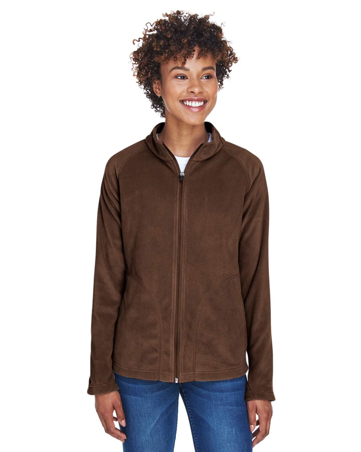 Team 365Ladies' Campus Microfleece Jacket M SPORT DARK BROWN