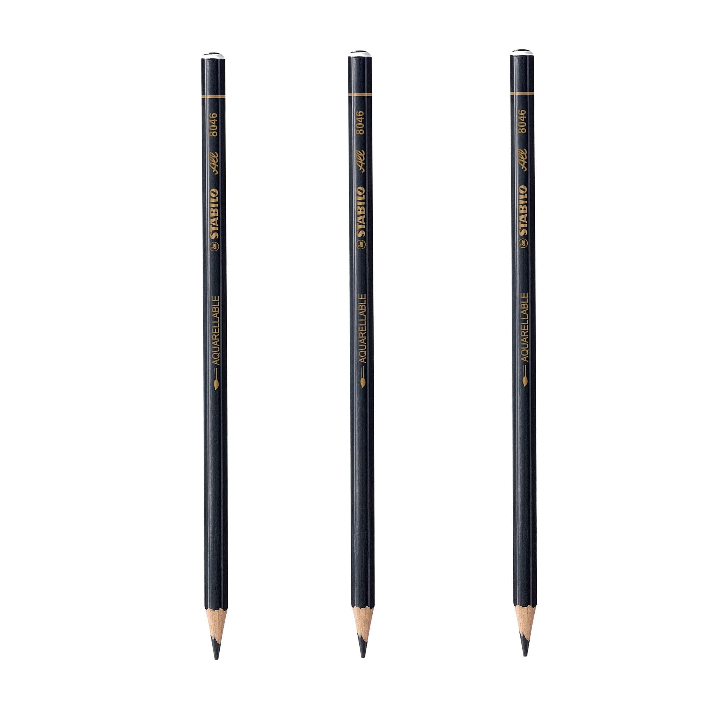 3x Stabilo-All Pencils, Black (Black)
