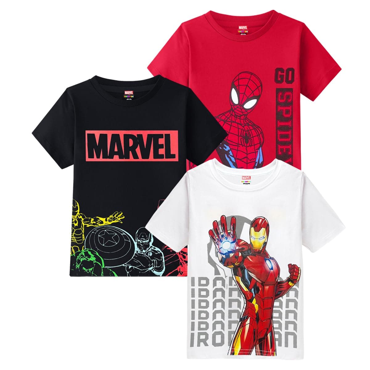 © Marvel Boys Half Sleeves Regular Fit Cotton T-Shirt