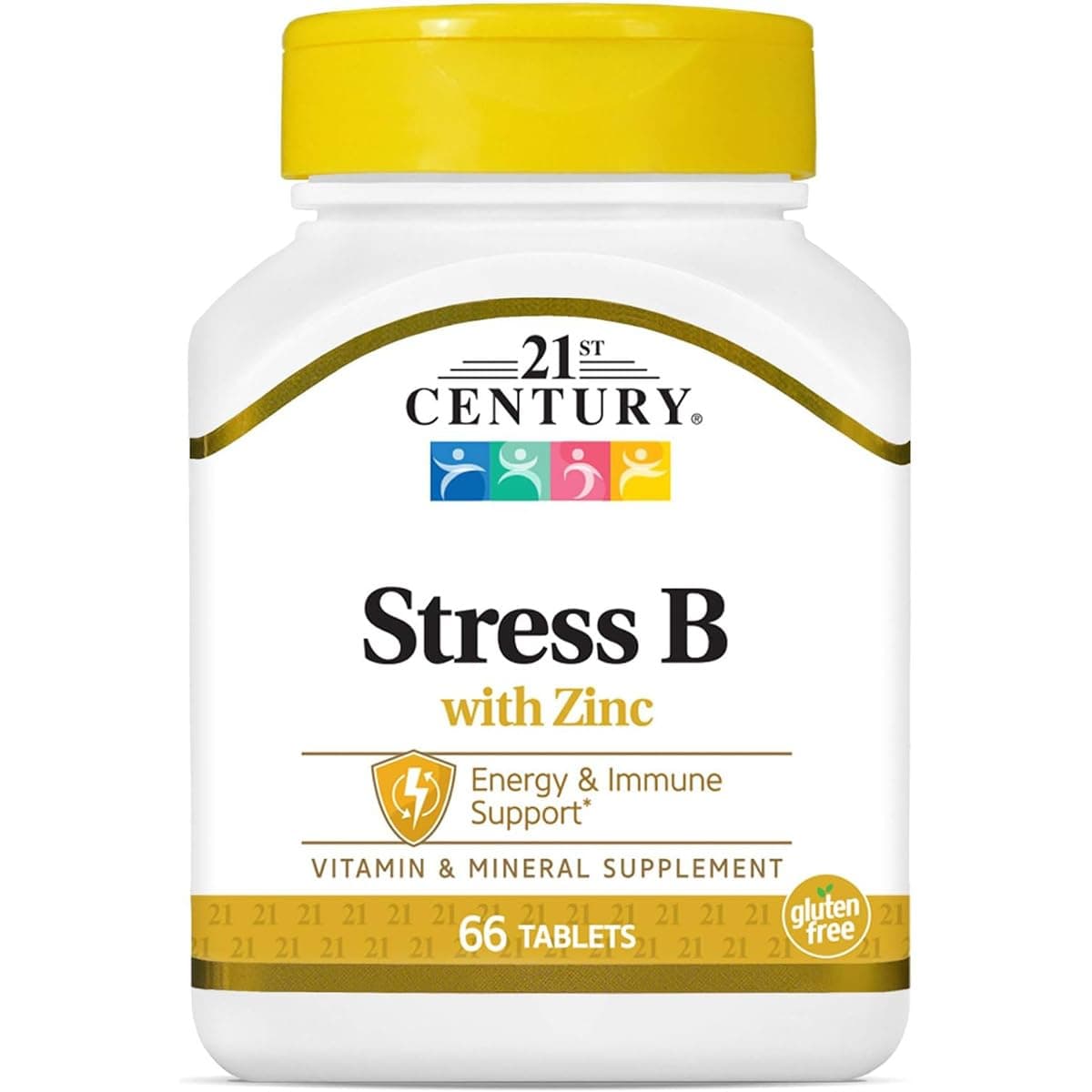 21st Century Stress B with Zinc Tablets, 66 Count (Pack of 2)