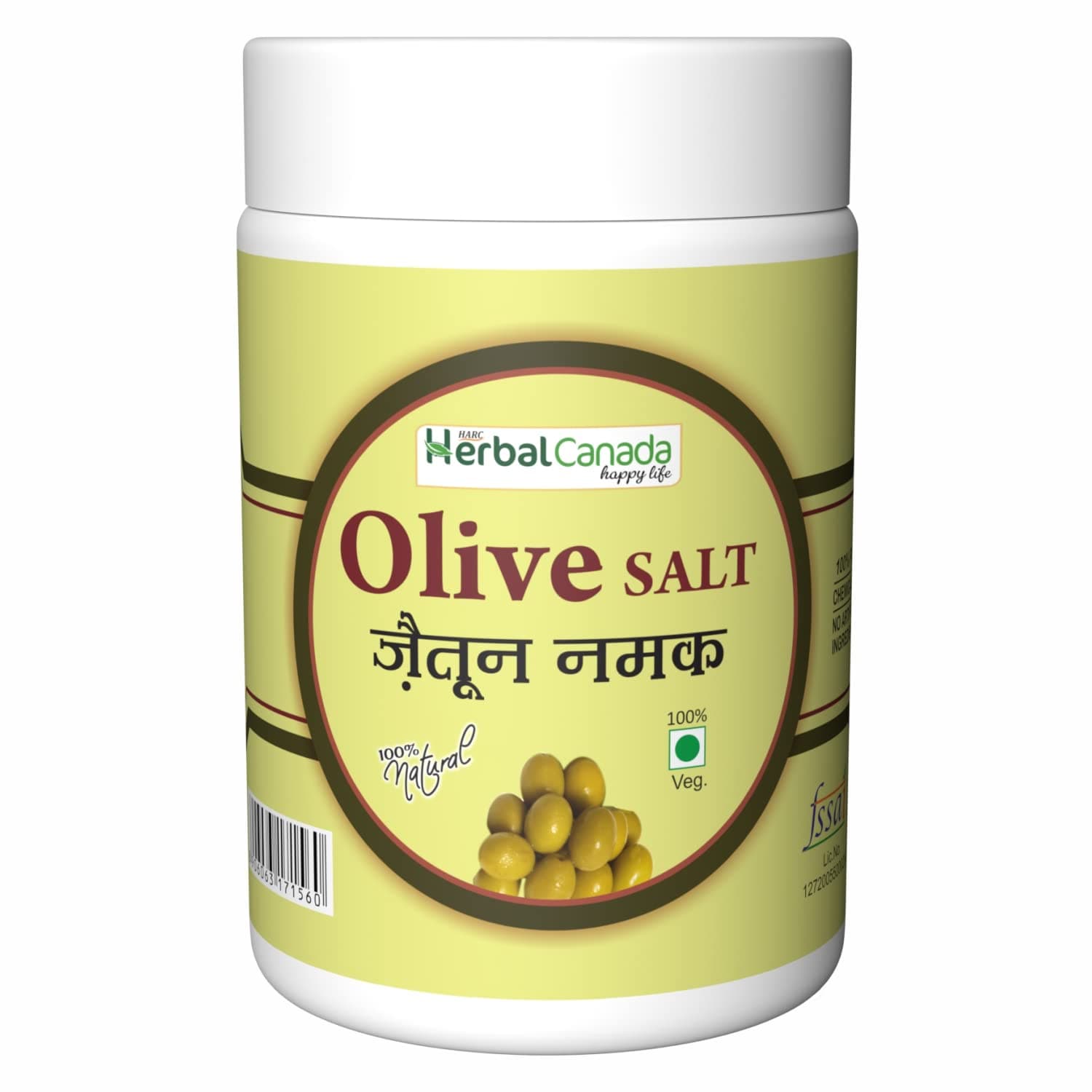 Harc Herbal Canada Jaitoon Namak | 100% Pure Helpful for Boost Immunity (Olive salt - 100g+ 20g Extra) Powder